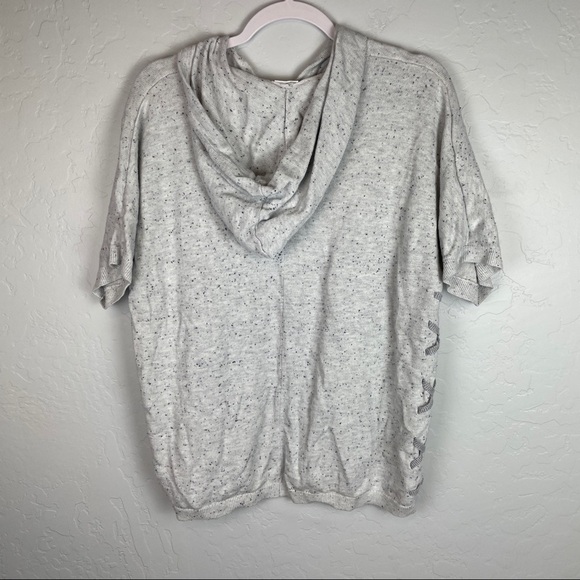 Cabi In Stitches Pullover Hooded Poncho Grey Side‎ Stitch Style 3473 Women's XXS - Picture 6 of 8